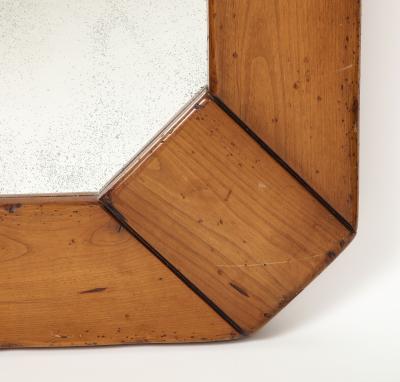 Modern Elm Mirror with Patinated Glass France