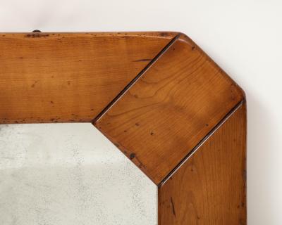 Modern Elm Mirror with Patinated Glass France