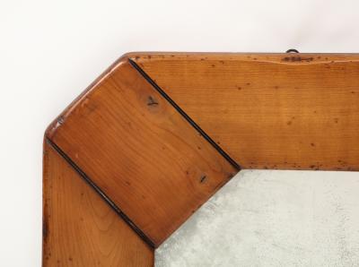 Modern Elm Mirror with Patinated Glass France