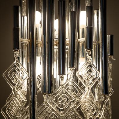 Modern Floor Lamp with Glass Drops 20th Century