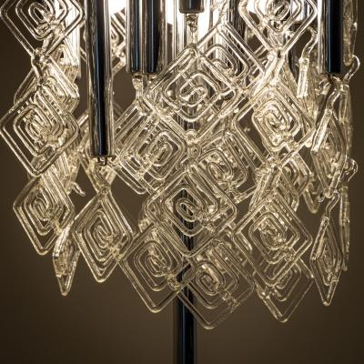 Modern Floor Lamp with Glass Drops 20th Century