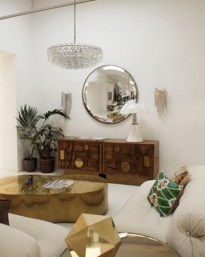 Modern French Wall Mounted Convex Mirror