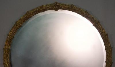 Modern Giltwood Beveled Mirror