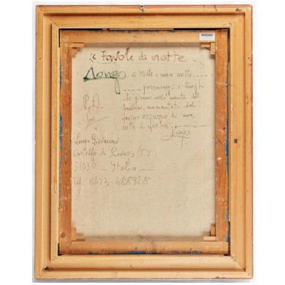 Modern Giovanni Longo Oil Painting on Canvas Favole Di Notte Fairy Tales 