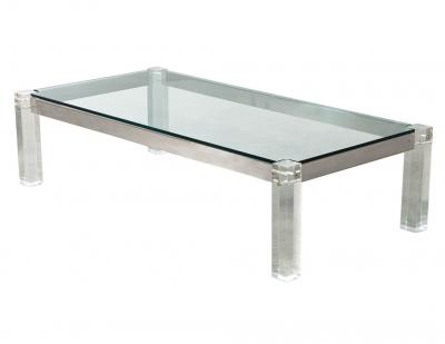 Modern Glass and Acrylic Cocktail Table