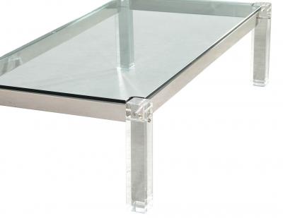 Modern Glass and Acrylic Cocktail Table