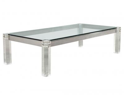 Modern Glass and Acrylic Cocktail Table
