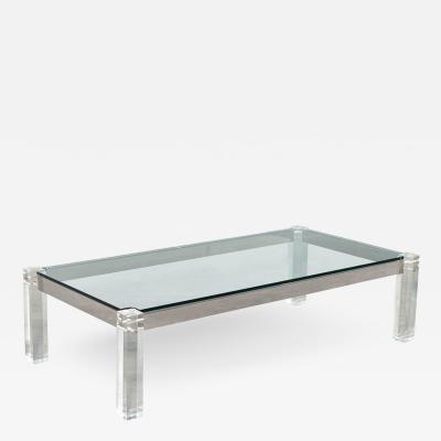 Modern Glass and Acrylic Cocktail Table