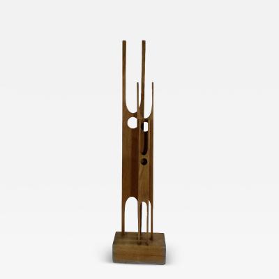 Modern Hand Carved Wood Sculpture