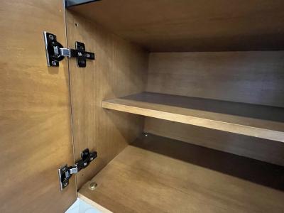 Modern Italian Custom Art Deco Style Pink Black Stripe Glass Brass Cabinet Bar