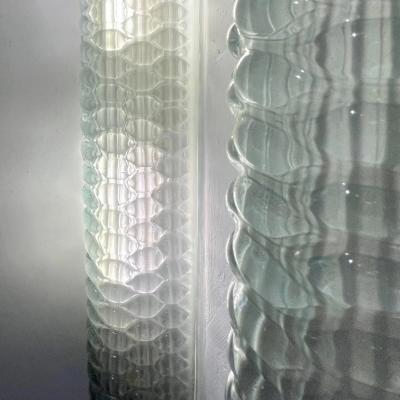 Modern Italian Fontana Arte Style Aqua Blue Murano Glass Brass Bubble Sconces