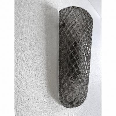 Modern Italian Gray Graniglia Rhombus Murano Glass Sconces Pair