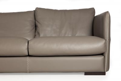 Modern Italian Stitched Leather Alfred Sofa by Gamma Arredamenti