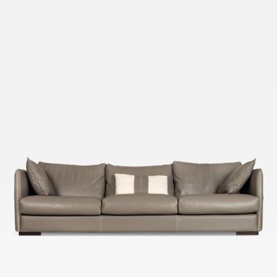Modern Italian Stitched Leather Alfred Sofa by Gamma Arredamenti