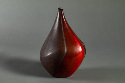 Modern Looking Dry Lacquer Vase