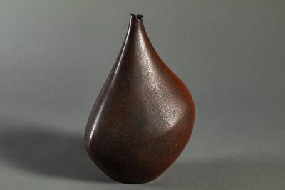 Modern Looking Dry Lacquer Vase