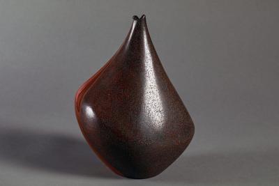 Modern Looking Dry Lacquer Vase