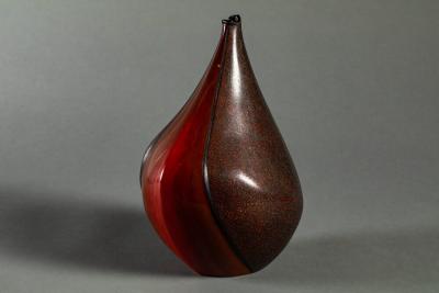 Modern Looking Dry Lacquer Vase