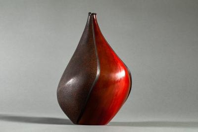 Modern Looking Dry Lacquer Vase