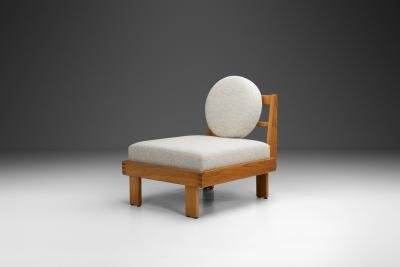 Modern Lounge Chair with Boucl Upholstery Europe Mid 20th Century