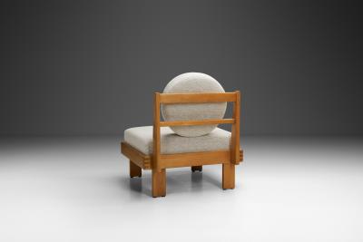 Modern Lounge Chair with Boucl Upholstery Europe Mid 20th Century