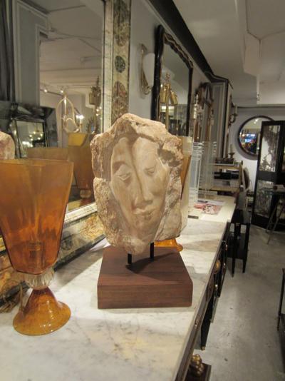Modern Marble Sculpture of Female Bust