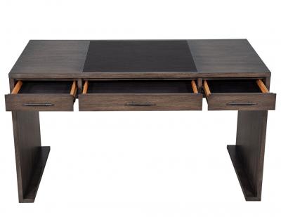 Modern Minimalist Oak Leather Top Writing Desk