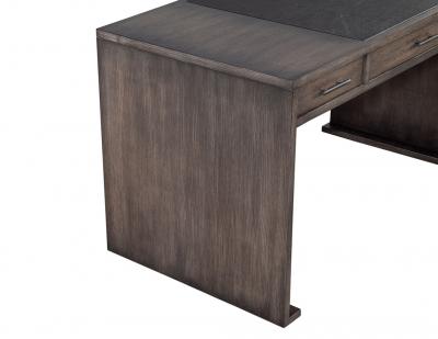 Modern Minimalist Oak Leather Top Writing Desk