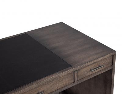 Modern Minimalist Oak Leather Top Writing Desk