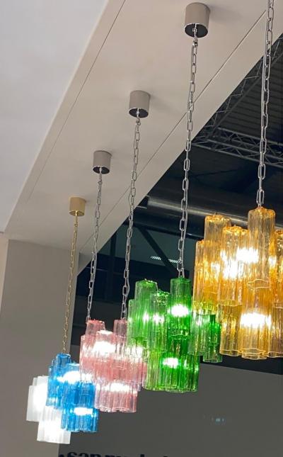 Modern Multicolore Murano Glass Tronchi Chandelier