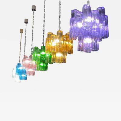 Modern Multicolore Murano Glass Tronchi Chandelier