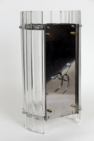 Modern Murano Dome Shaped Nickel Wall Lights In The Style Of Venini