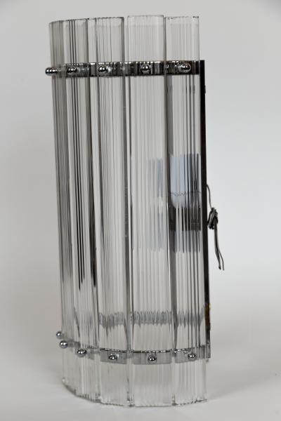 Modern Murano Dome Shaped Nickel Wall Lights In The Style Of Venini