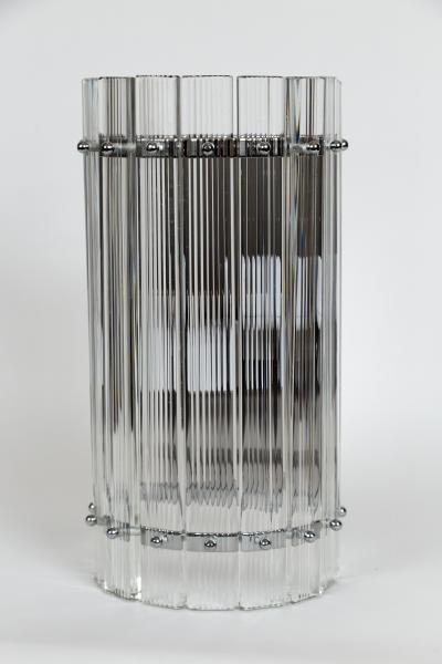 Modern Murano Dome Shaped Nickel Wall Lights In The Style Of Venini