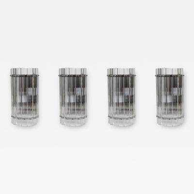 Modern Murano Dome Shaped Nickel Wall Lights In The Style Of Venini