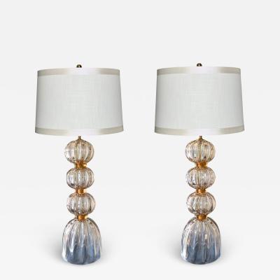 Modern Murano Opalescent Bubble Lamps