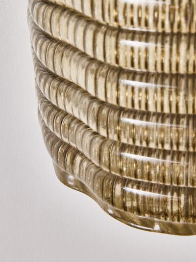 Modern Murano Ribbed Smoked Glass Wall Sconces