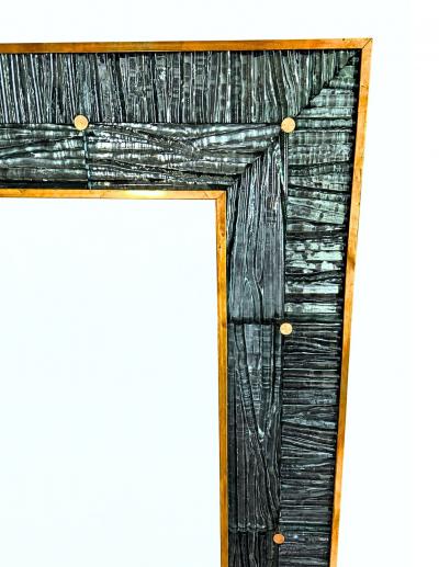 Modern Murano Textured Glass Mirror