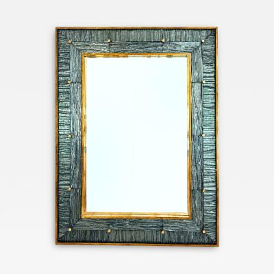 Modern Murano Textured Glass Mirror