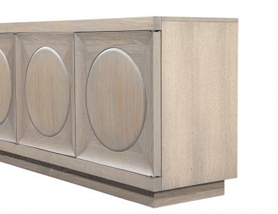 Modern Oak Buffet Cabinet in Natural Rustic Finish