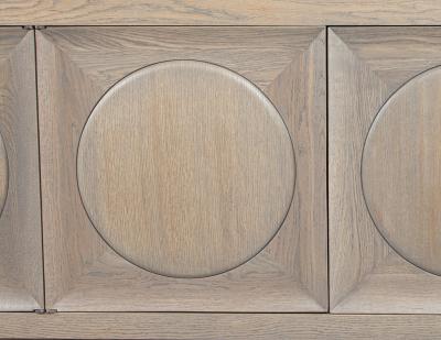 Modern Oak Buffet Cabinet in Natural Rustic Finish