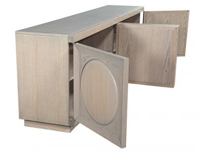 Modern Oak Buffet Cabinet in Natural Rustic Finish
