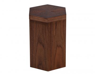 Modern Oak Hexagonal Accent Table