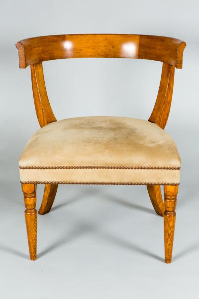 Modern Oak Klismos Chair
