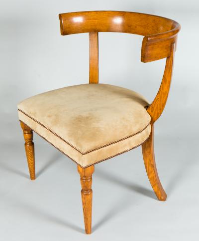 Modern Oak Klismos Chair