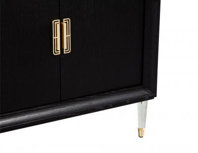 Modern Oak Sideboard Credenza with Acrylic Legs