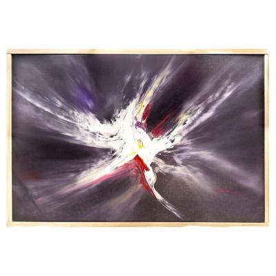 Modern Oil Painting on Canvas Signed Patrick