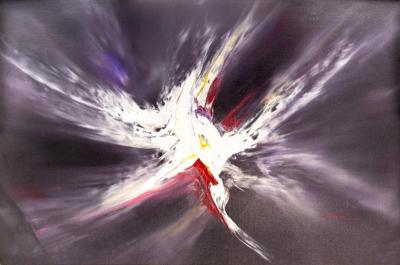 Modern Oil Painting on Canvas Signed Patrick