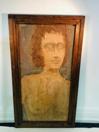 Modern Oil on Board Portrait