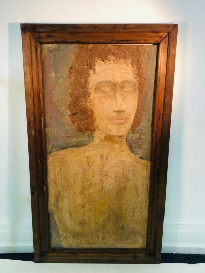 Modern Oil on Board Portrait